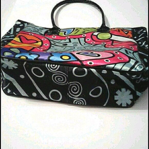Kati Lez Retro Y2K Colorful Butterflies Trendy Artsy Tote Bag - Picture 3 of 8